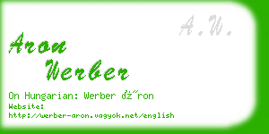 aron werber business card